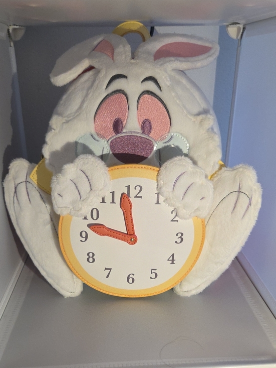 Disney White Rabbit Clock Loungefly Backpack